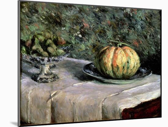 Melon and Fruit Bowl with Figs, 1880-82-Gustave Caillebotte-Mounted Giclee Print