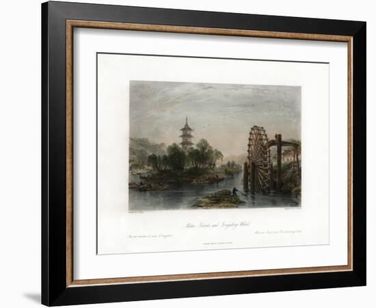 Melon Islands, and Irrigating Wheel, China, C1840-Henry Adlard-Framed Giclee Print