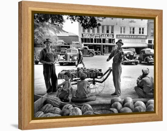 Melon Salesman and Fiddler-Alfred Eisenstaedt-Framed Premier Image Canvas