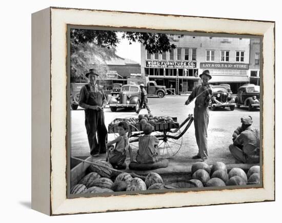 Melon Salesman and Fiddler-Alfred Eisenstaedt-Framed Premier Image Canvas