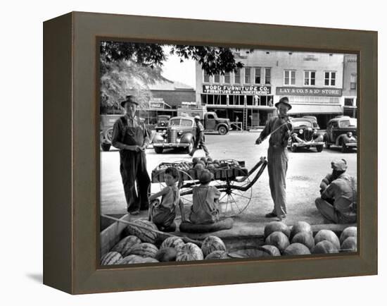 Melon Salesman and Fiddler-Alfred Eisenstaedt-Framed Premier Image Canvas