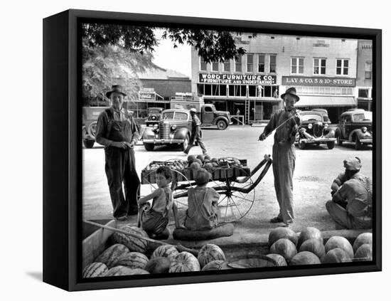 Melon Salesman and Fiddler-Alfred Eisenstaedt-Framed Premier Image Canvas