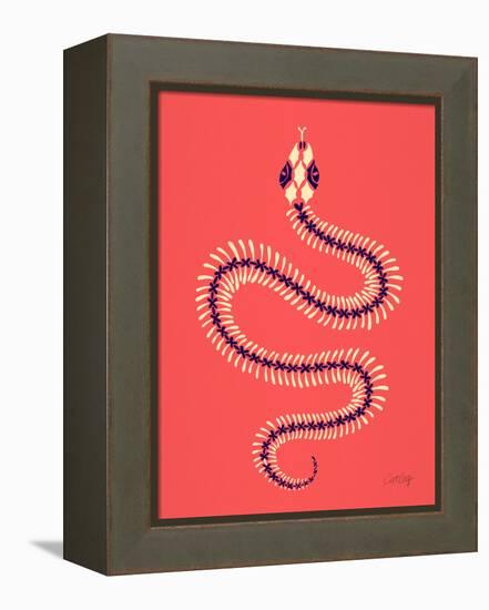 Melon Snake Skeleton-Cat Coquillette-Framed Premier Image Canvas