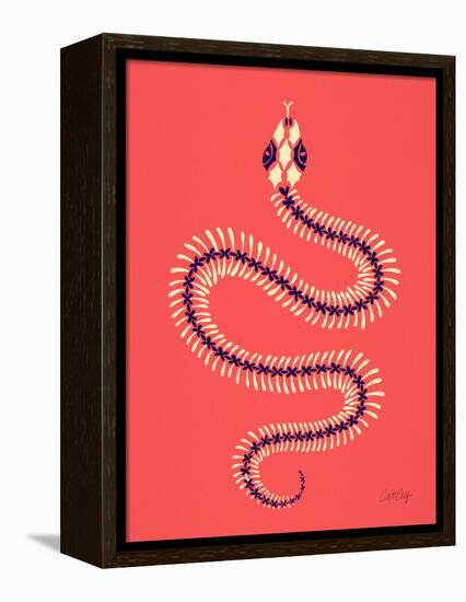 Melon Snake Skeleton-Cat Coquillette-Framed Premier Image Canvas