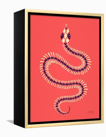 Melon Snake Skeleton-Cat Coquillette-Framed Premier Image Canvas