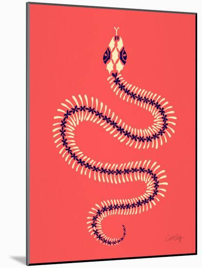 Melon Snake Skeleton-Cat Coquillette-Mounted Giclee Print