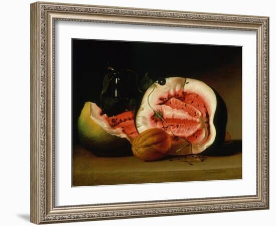 Melons and Morning Glories, 1813-Raphaelle Peale-Framed Giclee Print