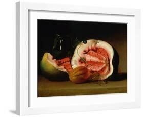 Melons and Morning Glories, 1813-Raphaelle Peale-Framed Giclee Print