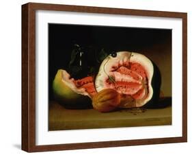 Melons and Morning Glories, 1813-Raphaelle Peale-Framed Giclee Print