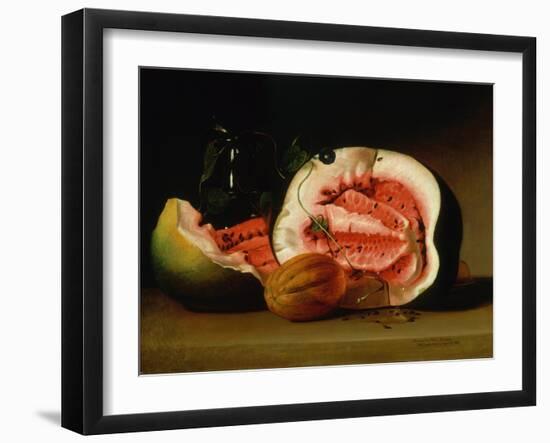 Melons and Morning Glories, 1813-Raphaelle Peale-Framed Giclee Print