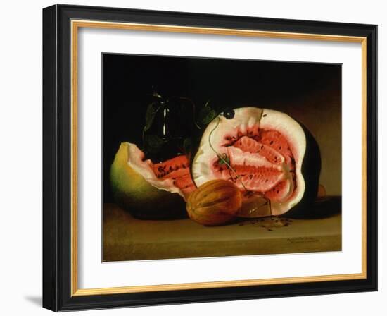 Melons and Morning Glories, 1813-Raphaelle Peale-Framed Giclee Print