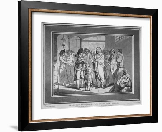 Melopoyn Haranguing the Prisoners in the Fleet, 1800-Thomas Rowlandson-Framed Giclee Print