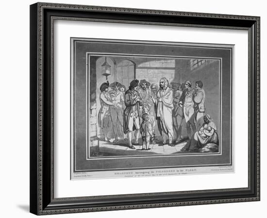 Melopoyn Haranguing the Prisoners in the Fleet, 1800-Thomas Rowlandson-Framed Giclee Print