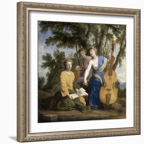 Melpomène, Erato et Polymnie-Eustache Le Sueur-Framed Giclee Print