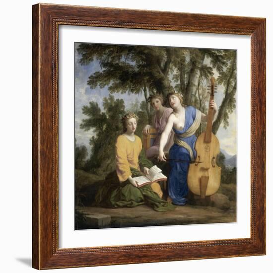 Melpomène, Erato et Polymnie-Eustache Le Sueur-Framed Giclee Print