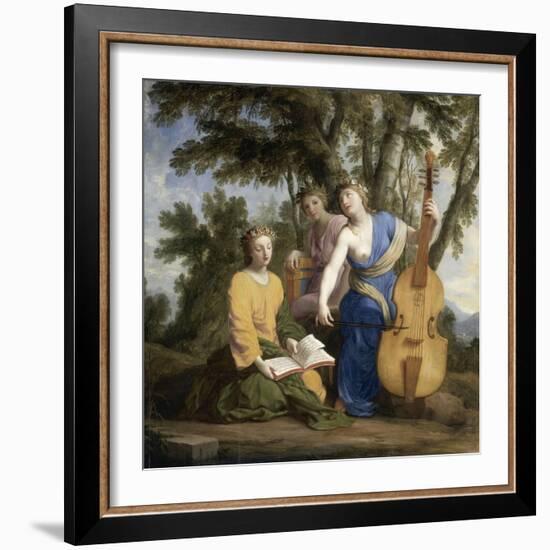 Melpomène, Erato et Polymnie-Eustache Le Sueur-Framed Giclee Print