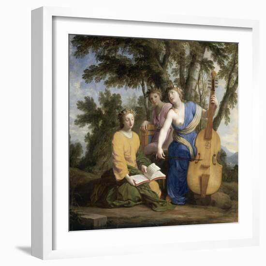 Melpomène, Erato et Polymnie-Eustache Le Sueur-Framed Giclee Print