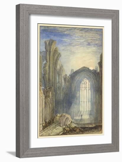 Melrose Abbey, 1822 (W/C on Paper)-Joseph Mallord William Turner-Framed Giclee Print