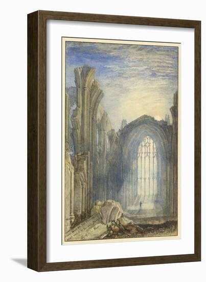 Melrose Abbey, 1822 (W/C on Paper)-Joseph Mallord William Turner-Framed Giclee Print