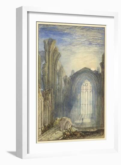 Melrose Abbey, 1822 (W/C on Paper)-Joseph Mallord William Turner-Framed Giclee Print