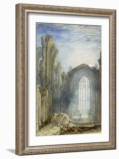Melrose Abbey: an Illustration to Sir Walter Scott's 'The Lay of the Last Minstrel'-J. M. W. Turner-Framed Giclee Print