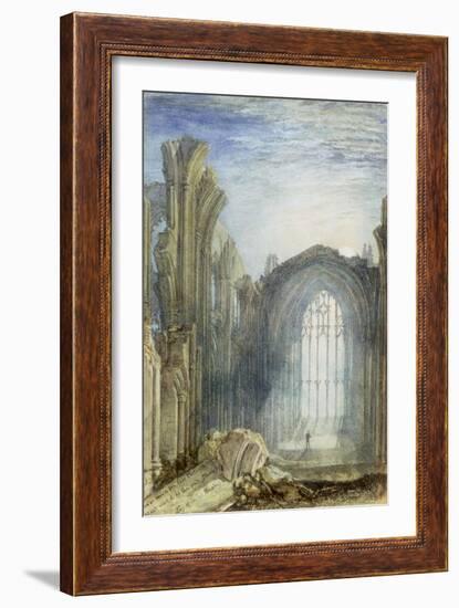 Melrose Abbey: an Illustration to Sir Walter Scott's 'The Lay of the Last Minstrel'-J. M. W. Turner-Framed Giclee Print