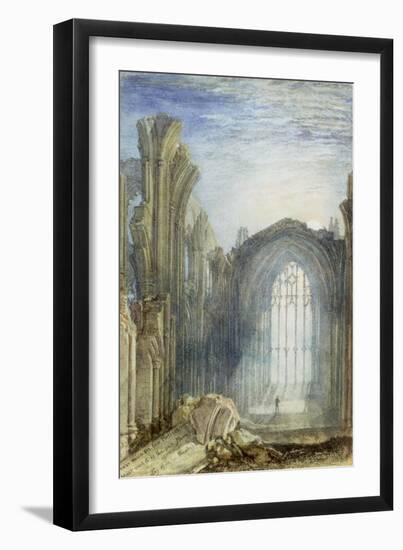 Melrose Abbey: an Illustration to Sir Walter Scott's 'The Lay of the Last Minstrel'-J. M. W. Turner-Framed Giclee Print