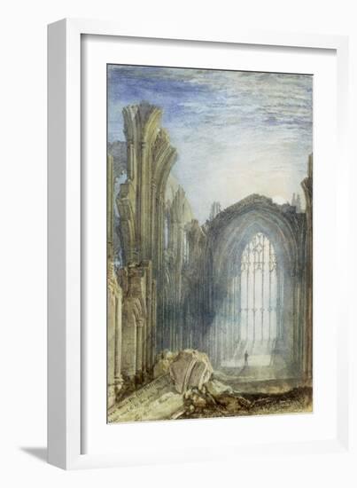 Melrose Abbey: an Illustration to Sir Walter Scott's 'The Lay of the Last Minstrel'-J. M. W. Turner-Framed Giclee Print