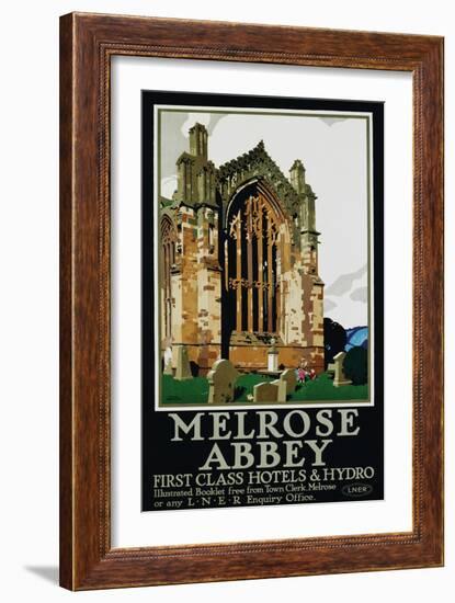 Melrose Abbey Poster-Frank Newbould-Framed Giclee Print