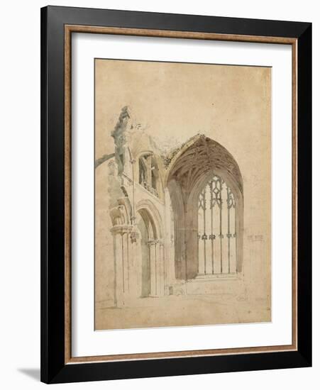 Melrose Abbey: the East Window, c.1770-Thomas Girtin-Framed Giclee Print