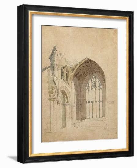 Melrose Abbey: the East Window, c.1770-Thomas Girtin-Framed Giclee Print