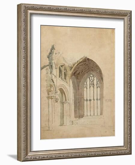 Melrose Abbey: the East Window, c.1770-Thomas Girtin-Framed Giclee Print