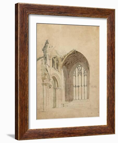 Melrose Abbey: the East Window, c.1770-Thomas Girtin-Framed Giclee Print