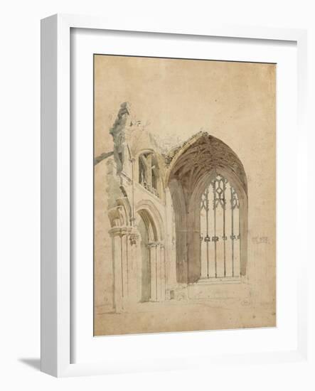 Melrose Abbey: the East Window, c.1770-Thomas Girtin-Framed Giclee Print