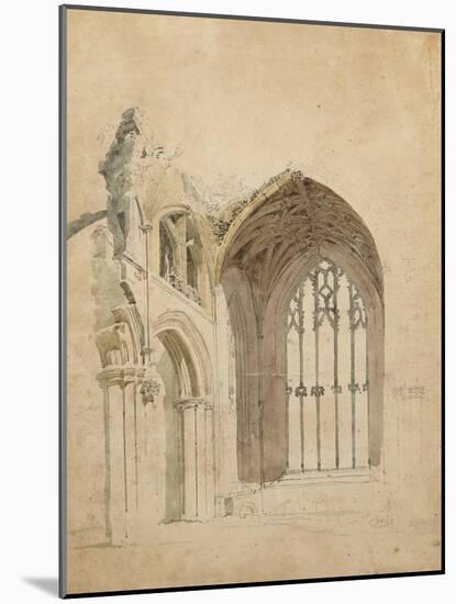 Melrose Abbey: the East Window, c.1770-Thomas Girtin-Mounted Giclee Print