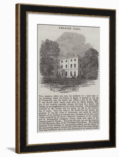 Melrose Hall-Edmund Morison Wimperis-Framed Giclee Print