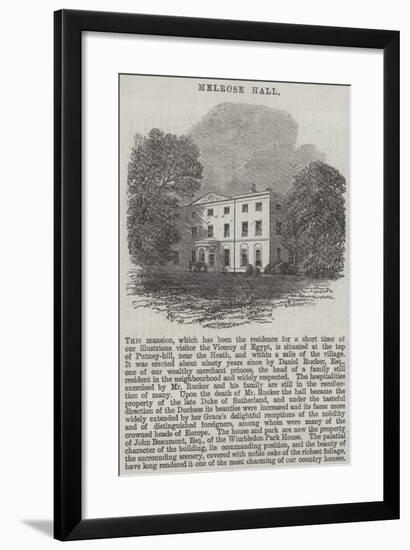 Melrose Hall-Edmund Morison Wimperis-Framed Giclee Print