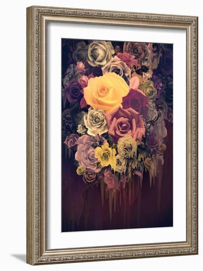 Melting Roses-null-Framed Art Print