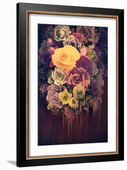 Melting Roses-null-Framed Art Print
