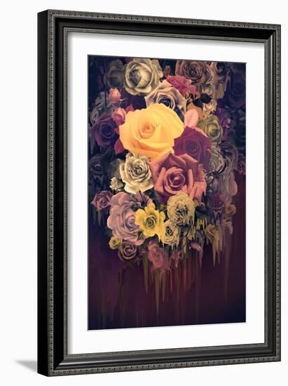 Melting Roses-null-Framed Art Print