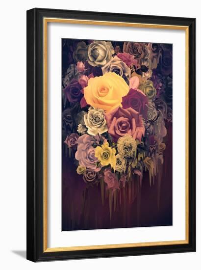 Melting Roses-null-Framed Art Print