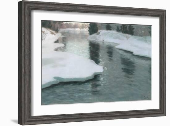 Melting Snow, 1887-Fritz Thaulow-Framed Giclee Print