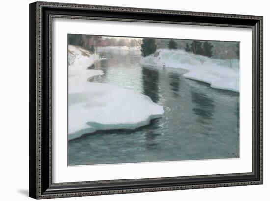 Melting Snow, 1887-Fritz Thaulow-Framed Giclee Print