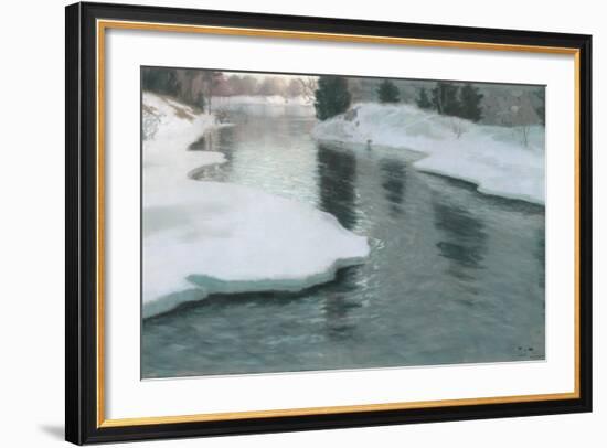 Melting Snow, 1887-Fritz Thaulow-Framed Giclee Print