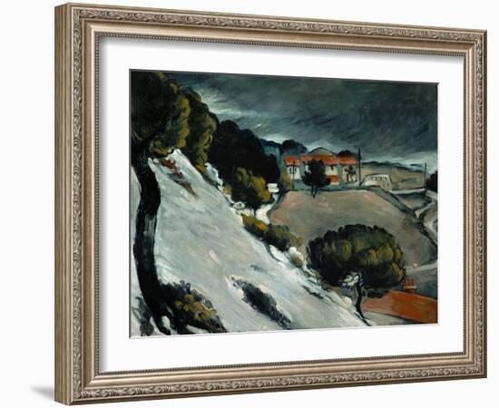 Melting Snow at L'Estaque, 1870-71-Paul Cézanne-Framed Giclee Print