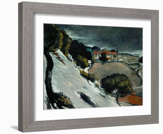 Melting Snow at L'Estaque, 1870-71-Paul Cézanne-Framed Giclee Print