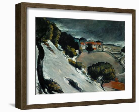 Melting Snow at L'Estaque, 1870-71-Paul Cézanne-Framed Giclee Print