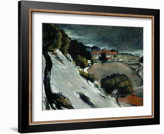 Melting Snow at L'Estaque, 1870-71-Paul Cézanne-Framed Giclee Print