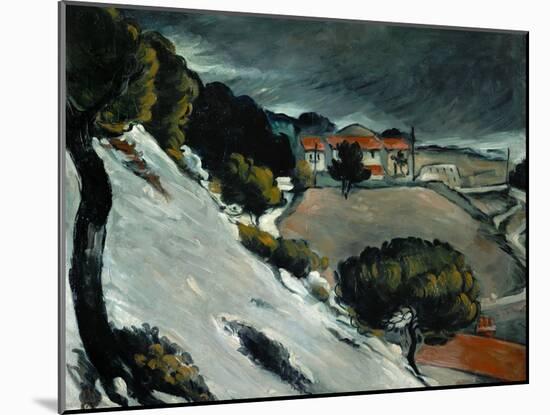 Melting Snow at L'Estaque, 1870-71-Paul Cézanne-Mounted Giclee Print