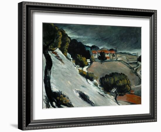 Melting Snow at L'Estaque, 1870-71-Paul Cézanne-Framed Giclee Print